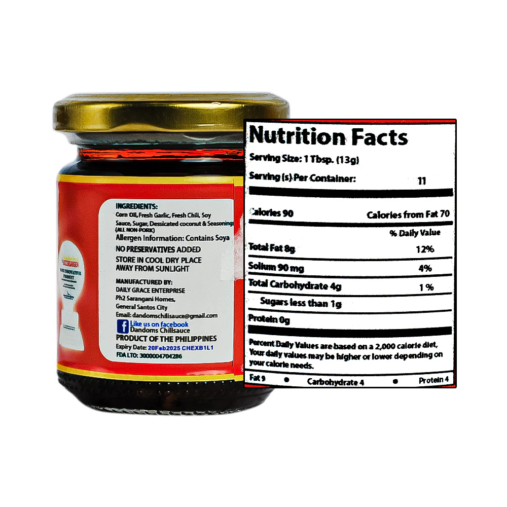 Dandoms Chili Garlic Sauce Extra Hot 140g - Image 2