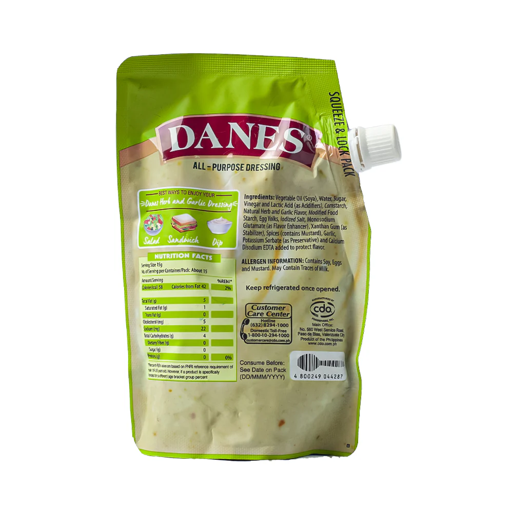 Danes Mayo Dressing All Purpose Herb And Garlic 220g - Image 2