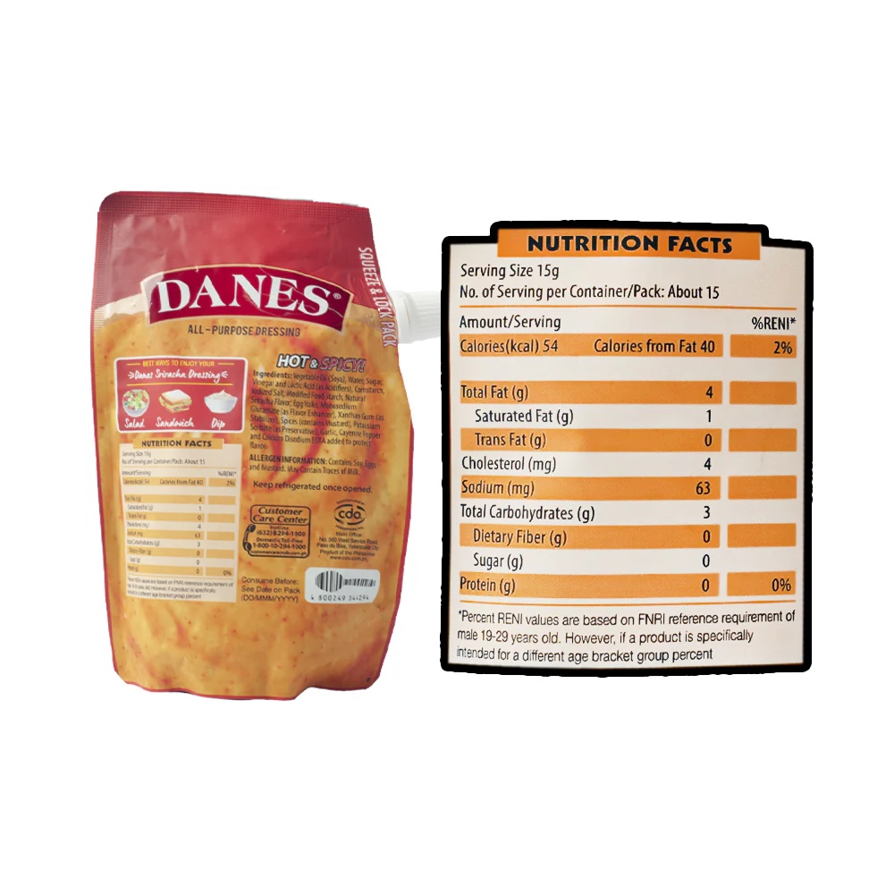 Danes Mayo Dressing All Purpose Sriracha 220g - Image 3