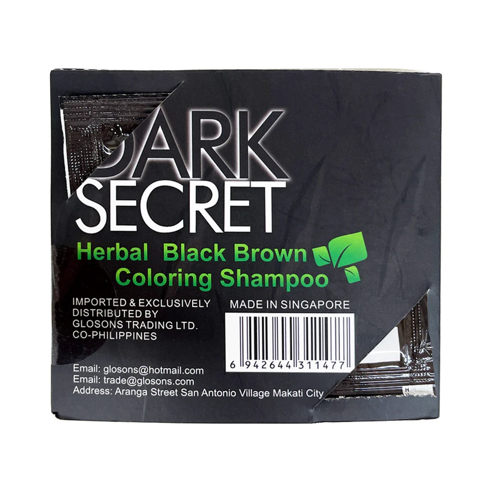 Dark Secret Herbal Coloring Shampoo Black Brown 15ml - Image 2