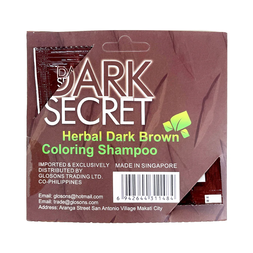 Dark Secret Herbal Coloring Shampoo Dark Brown 15ml - Image 2