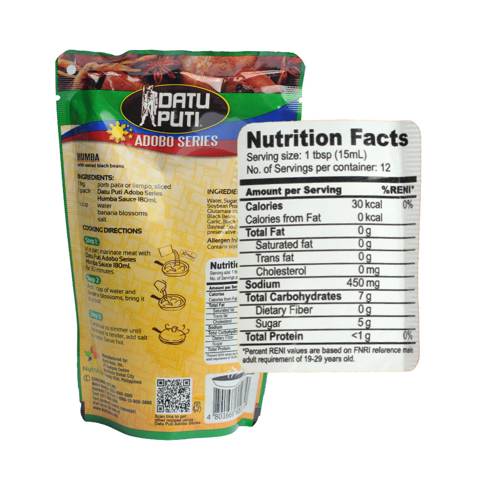 Datu Puti Adobo Series Humba Sauce 180ml - Image 2