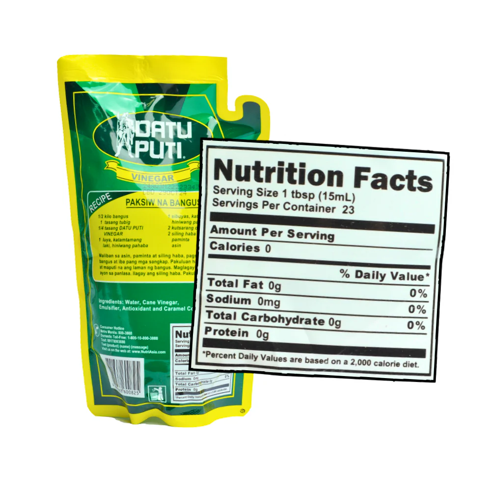 Datu Puti White Vinegar SUP 350ml - Image 2