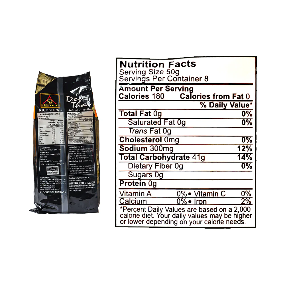 Dee Thai Rice Sticks 3mm 400g - Image 3