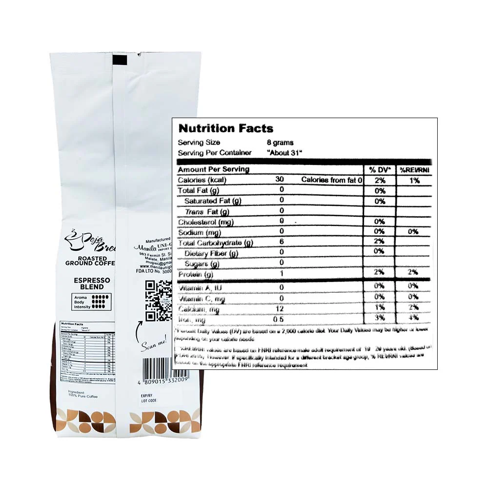 Deja Brew Coffee Ground Espresso Blend 250g - Image 2