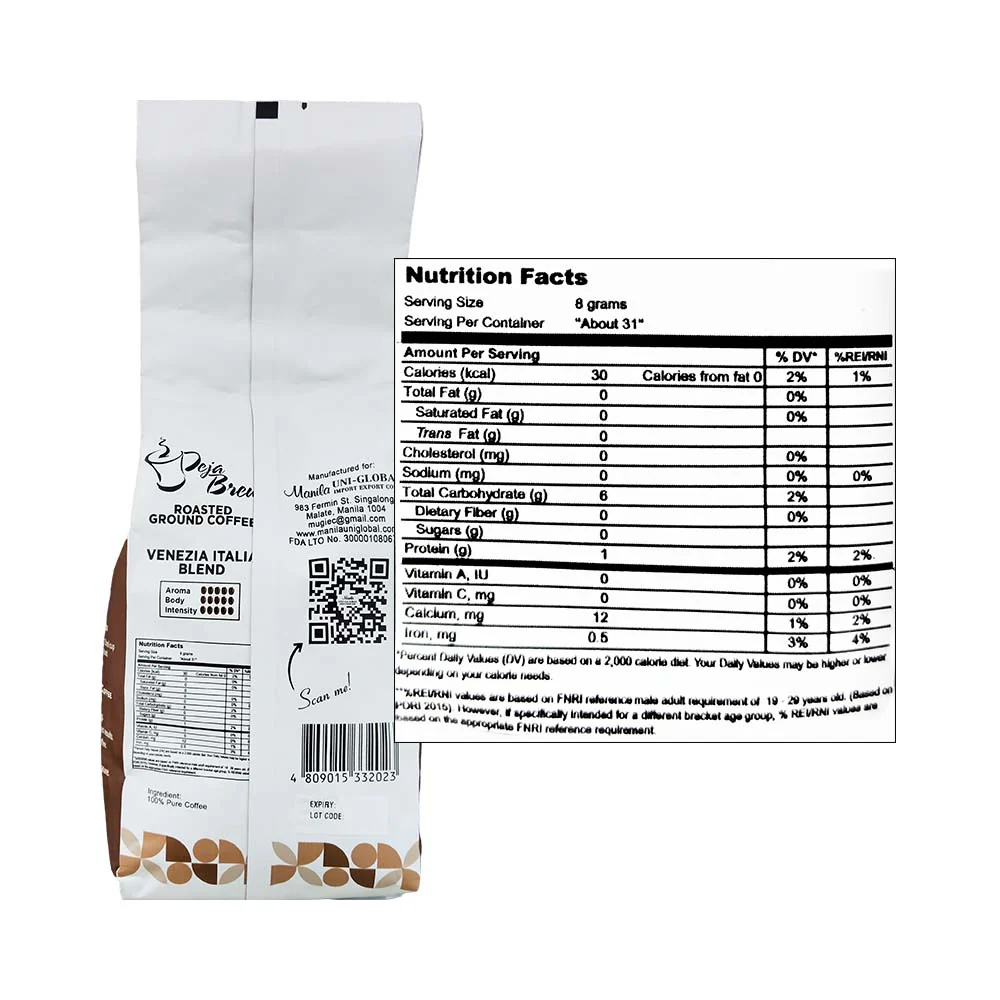 Deja Brew Coffee Ground Venezia Italia Blend 250g - Image 2