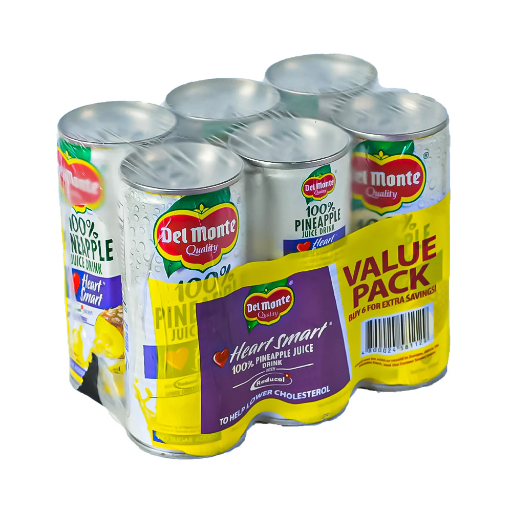 Del Monte 100% Pineapple Juice Heart Smart (202) 220ml x 6's - Image 2