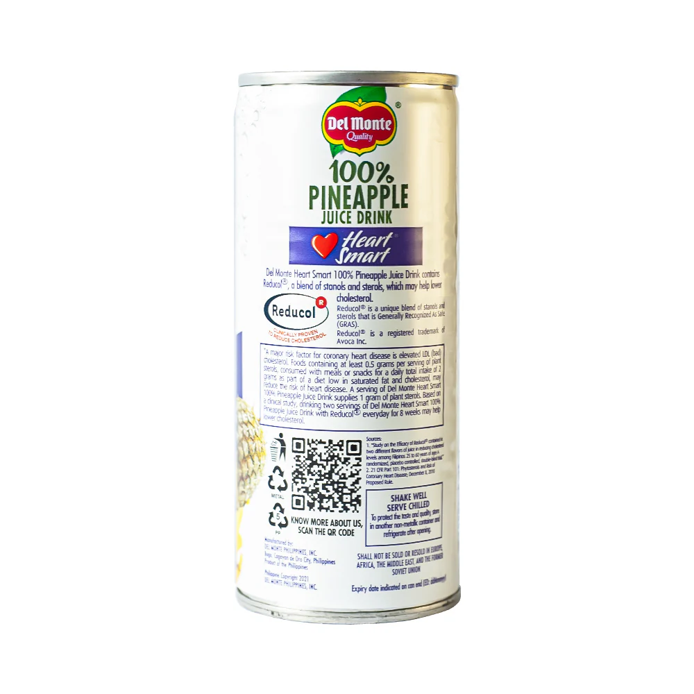 Del Monte 100% Juice Pineapple Heart Smart 240ml - Image 2