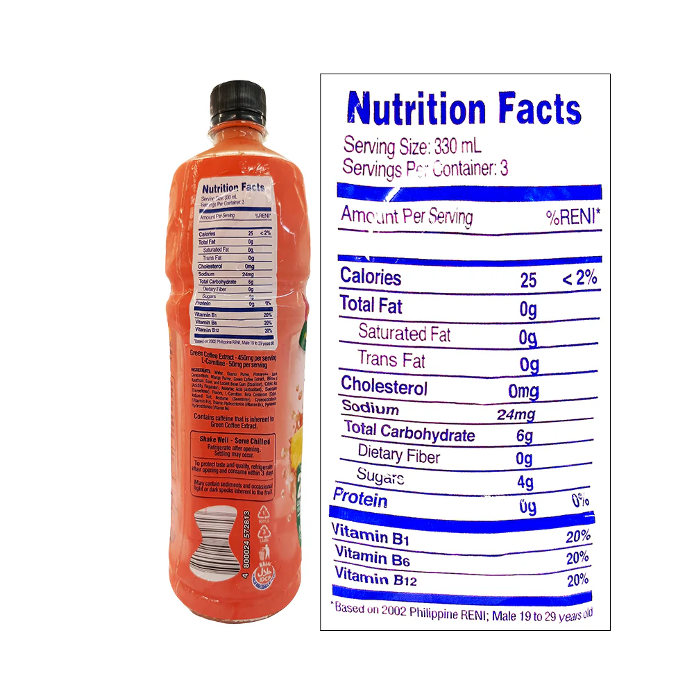 Del Monte Fit 'N Right Juice Drink Burn 4 Seasons 1L - Image 2