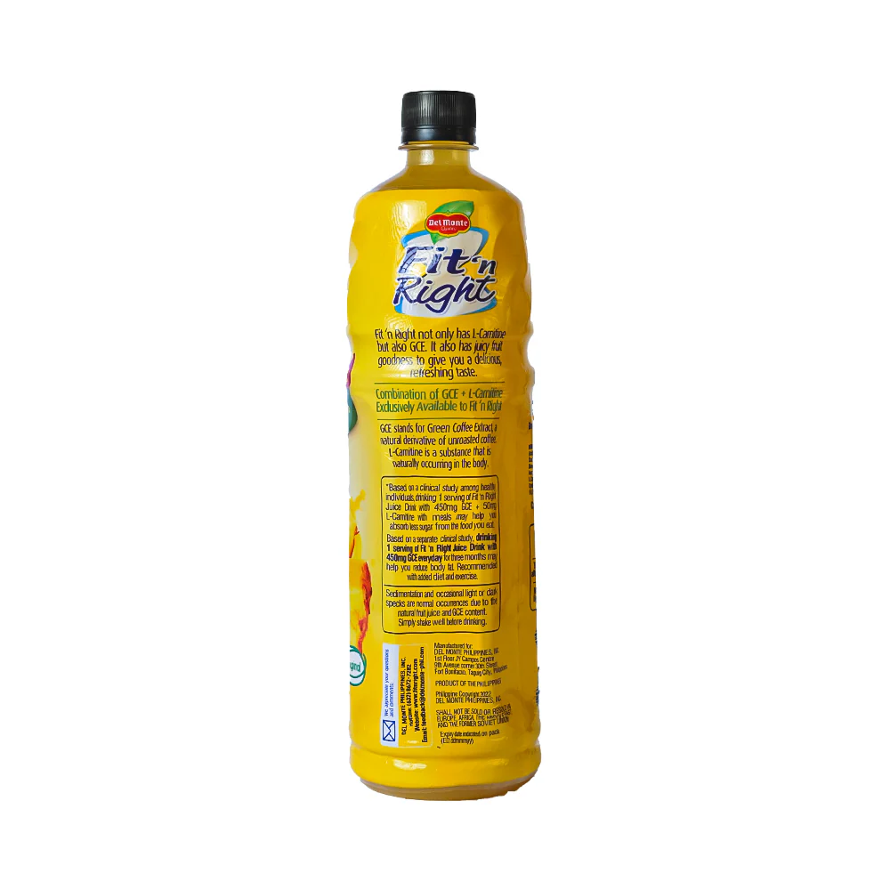 Del Monte Fit 'N Right Juice Drink Burn Pineapple 1L - Image 2
