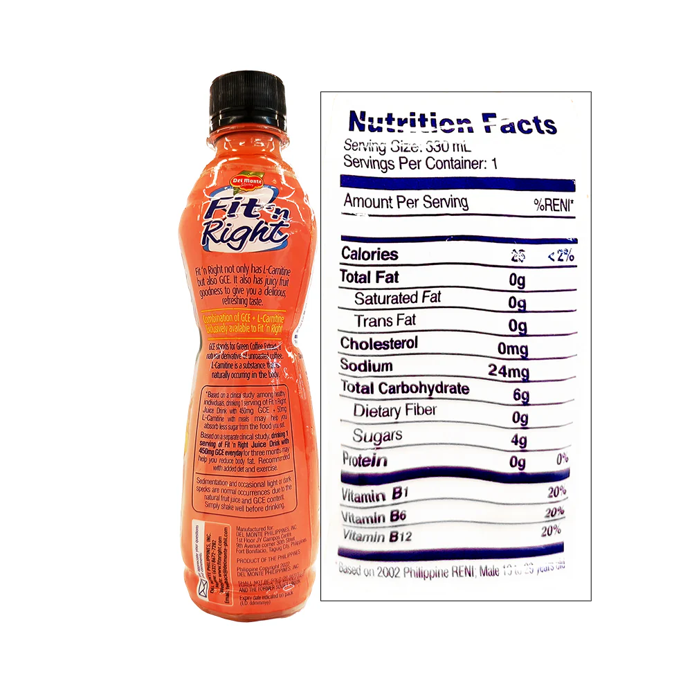 Del Monte Fit 'N Right Juice Four Seasons 330ml - Image 2