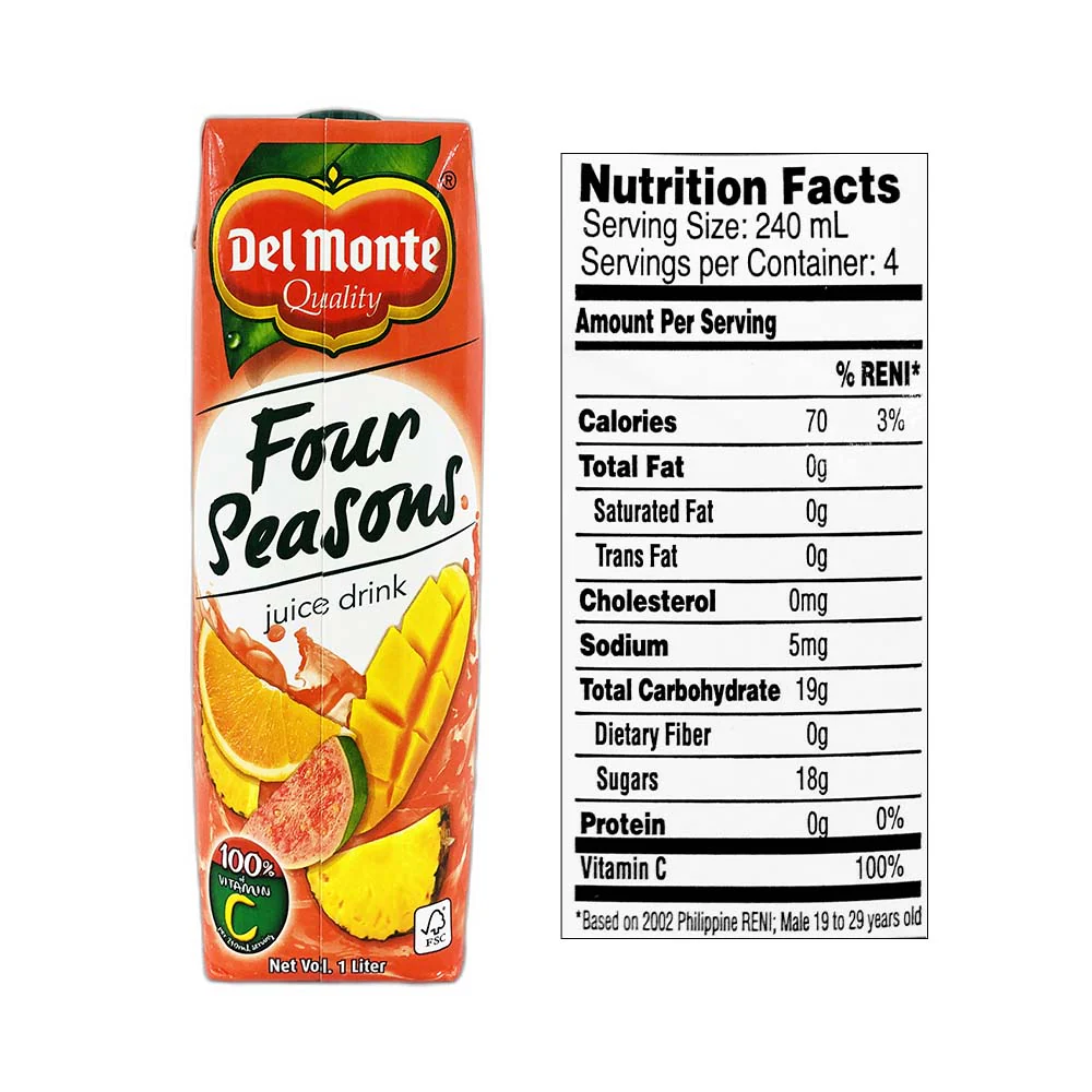 Del Monte Juice Drink Four Seasons 1L - Image 2