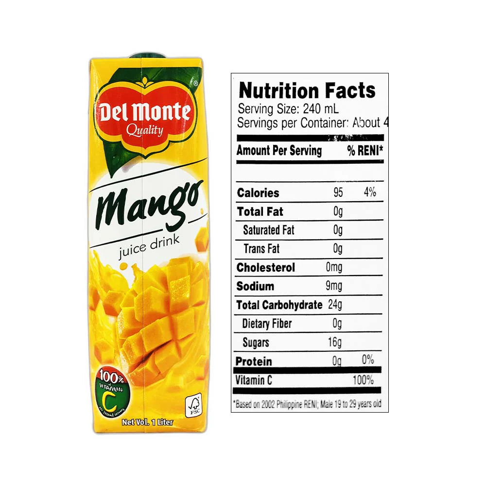 Del Monte Juice Drink Mango 1L - Image 2