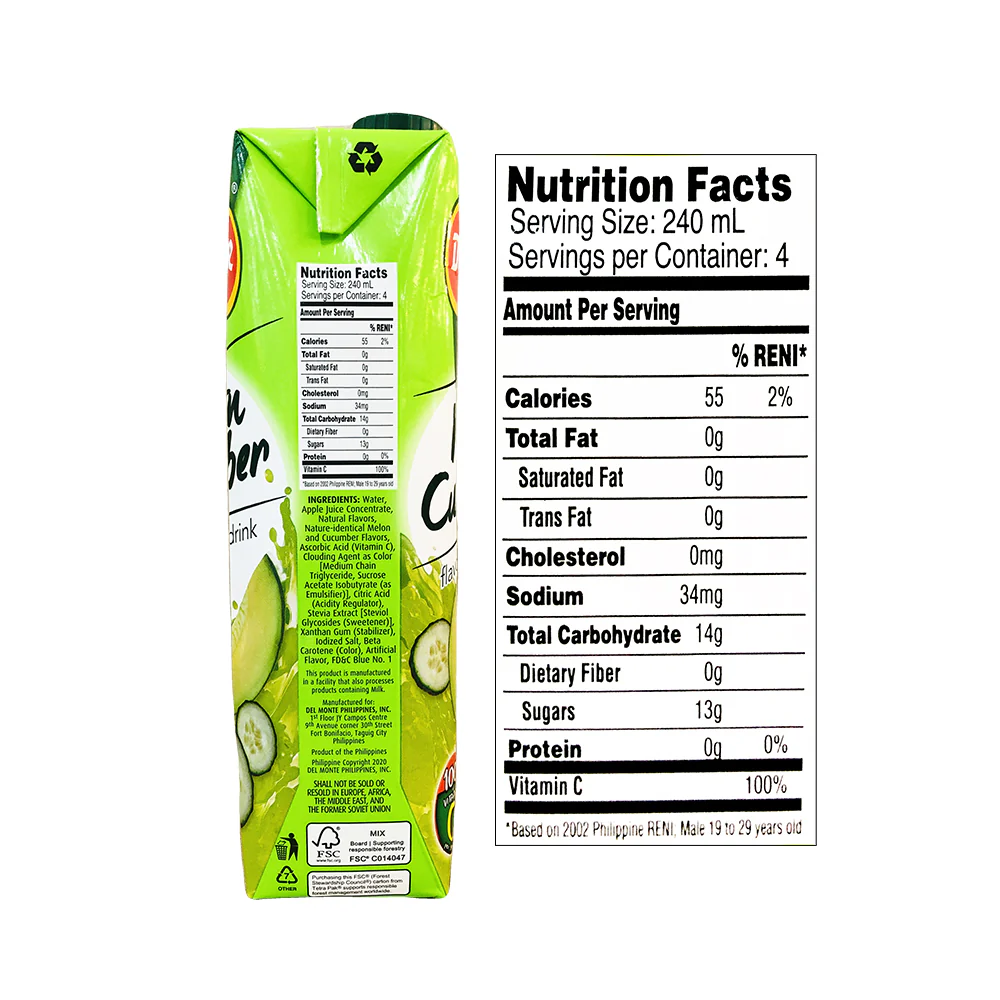 Del Monte Juice Drink Melon Cucumber 1L - Image 2