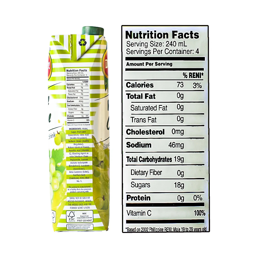 Del Monte Juice Drink White Grape 1L - Image 2