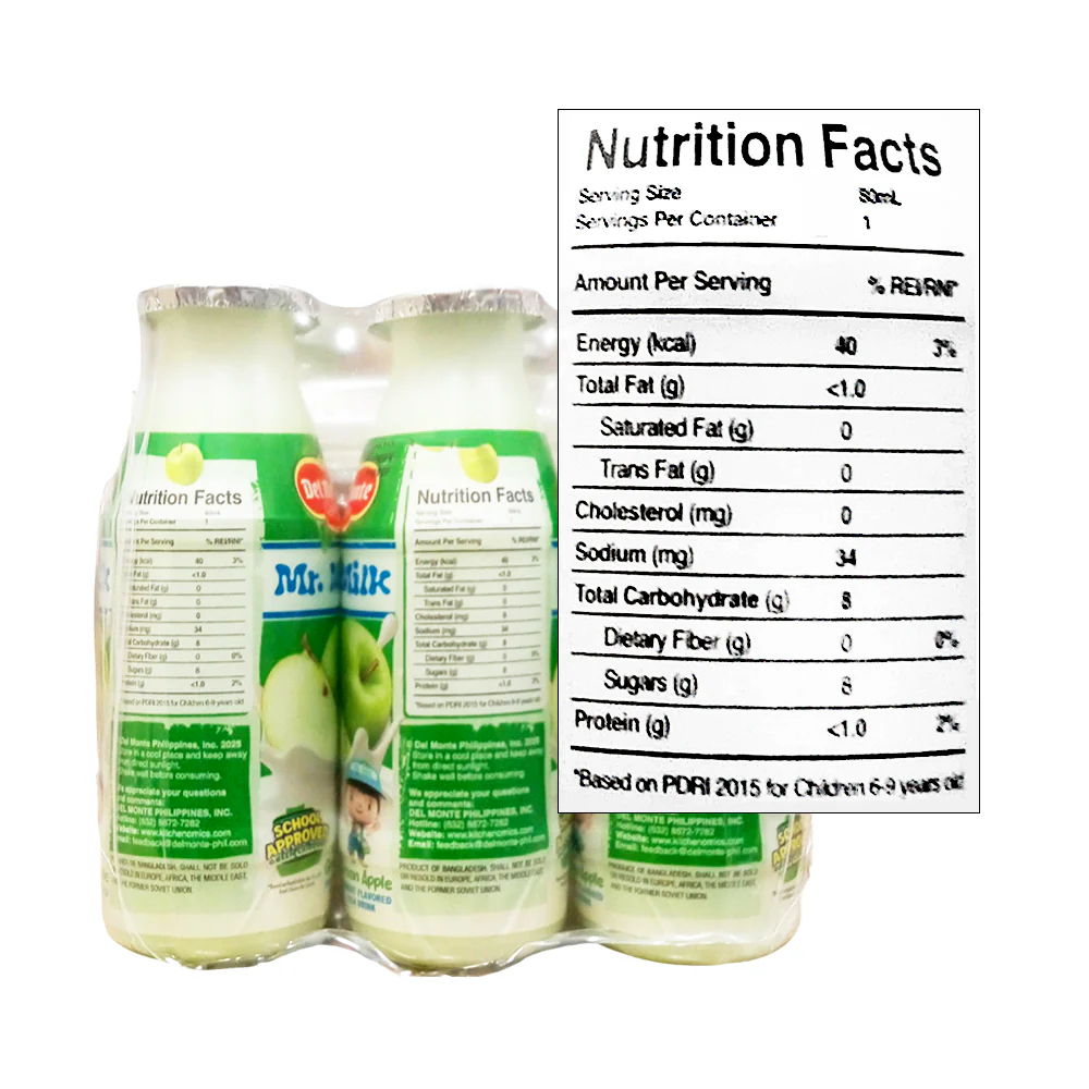 Del Monte Mr. Milk Yogurt Green Apple 80ml x 6's - Image 2