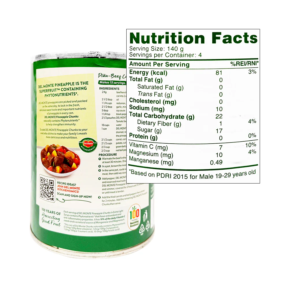 Del Monte Pineapple Chunks 560g - Image 2