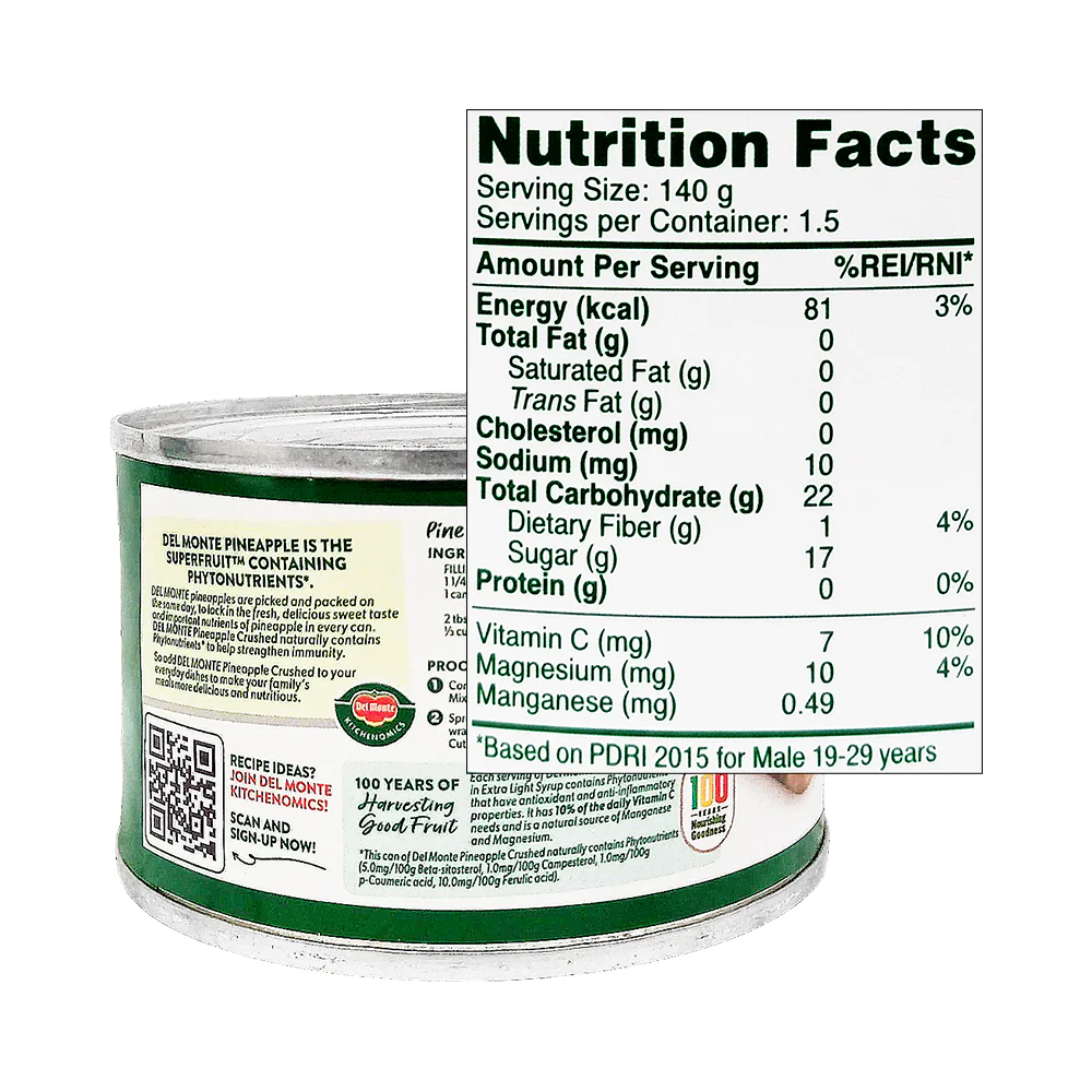 Del Monte Pineapple Crushed Flat 227g - Image 2