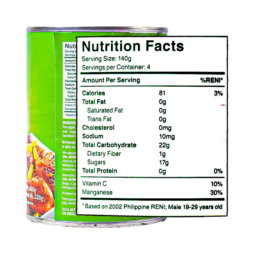 Del Monte Pineapple Tidbits 560g - Image 3
