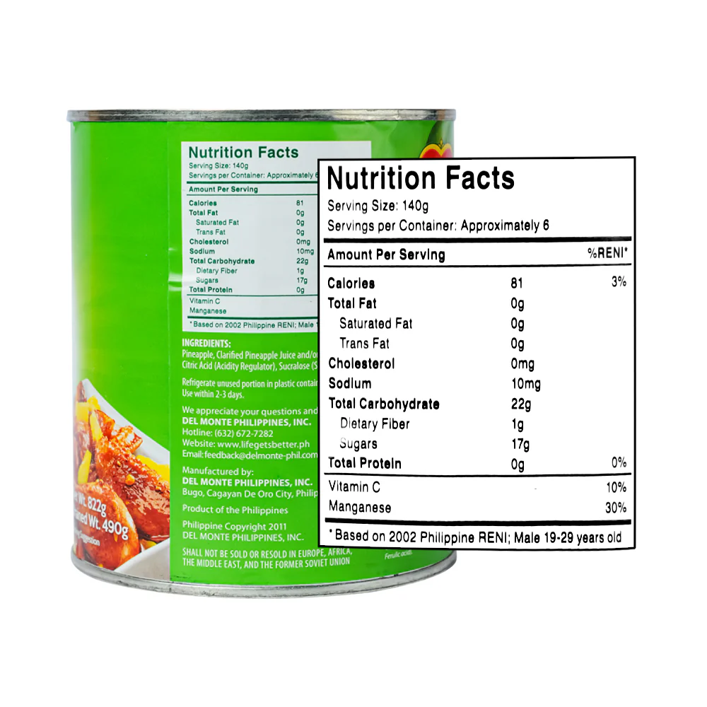 Del Monte Pineapple Tidbits 822g - Image 3