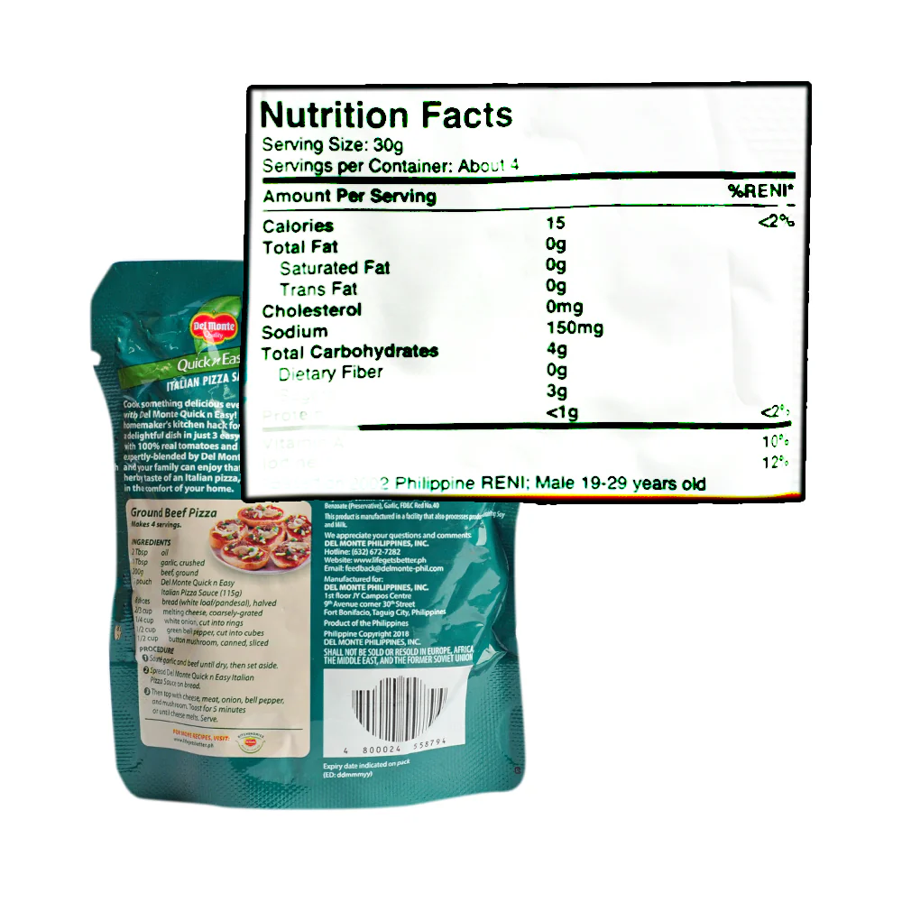 Del Monte Pizza Sauce Italian Style SUP 115g - Image 2