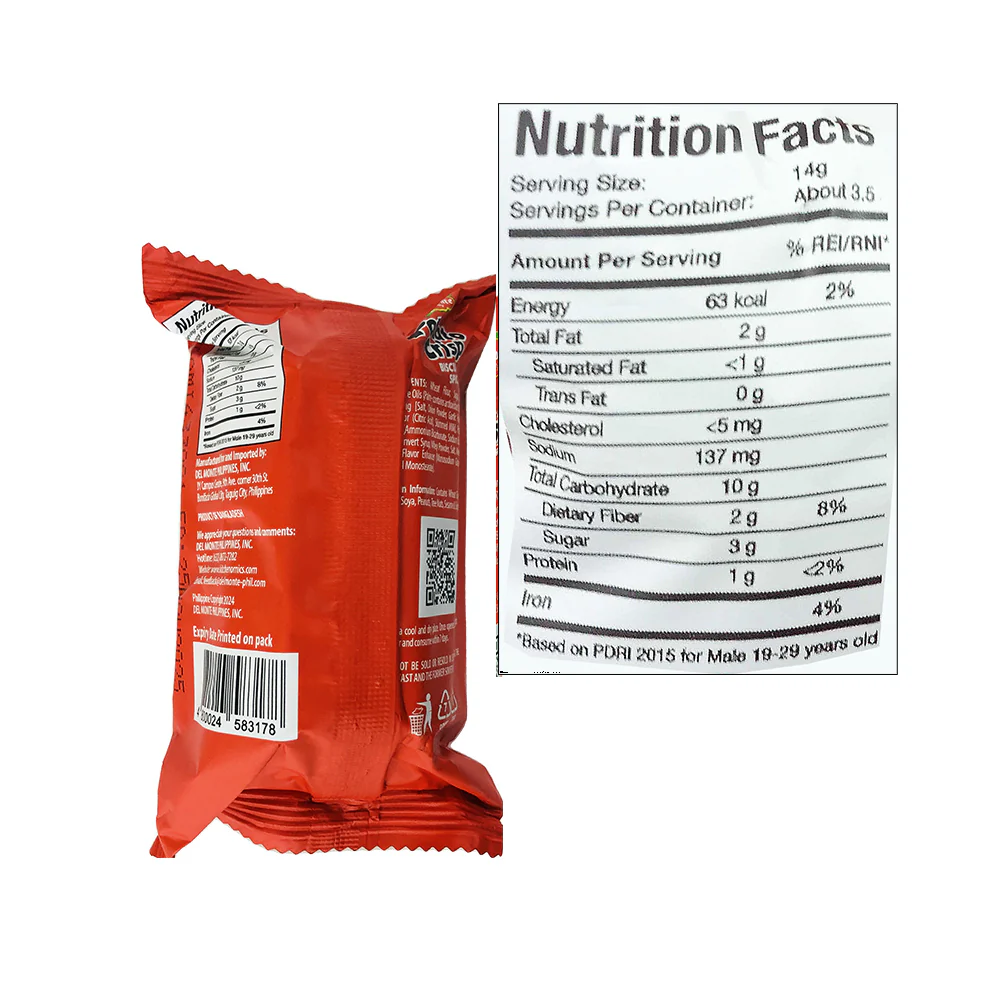 Del Monte Potato Crisp Biscuits Spicy 50g - Image 2