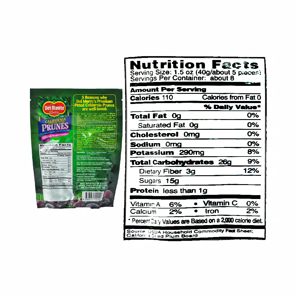 Del Monte Premium Pitted Prunes Bag 340g - Image 3