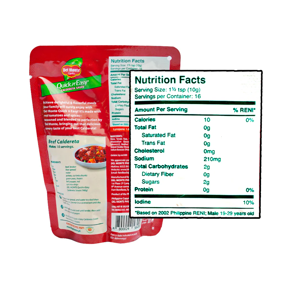 Del Monte Quick 'N Easy Caldereta Sauce SUP 160g - Image 2