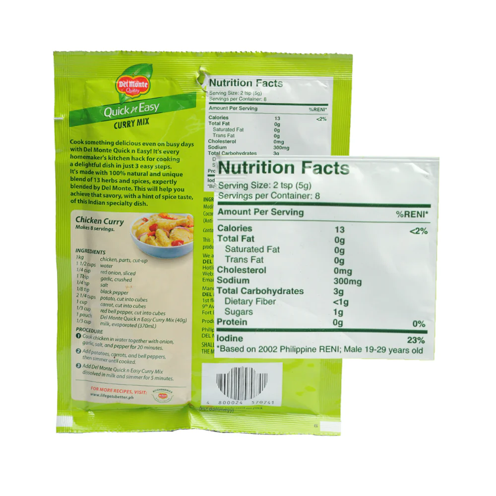 Del Monte Quick 'N Easy Mix Curry 40g - Image 2