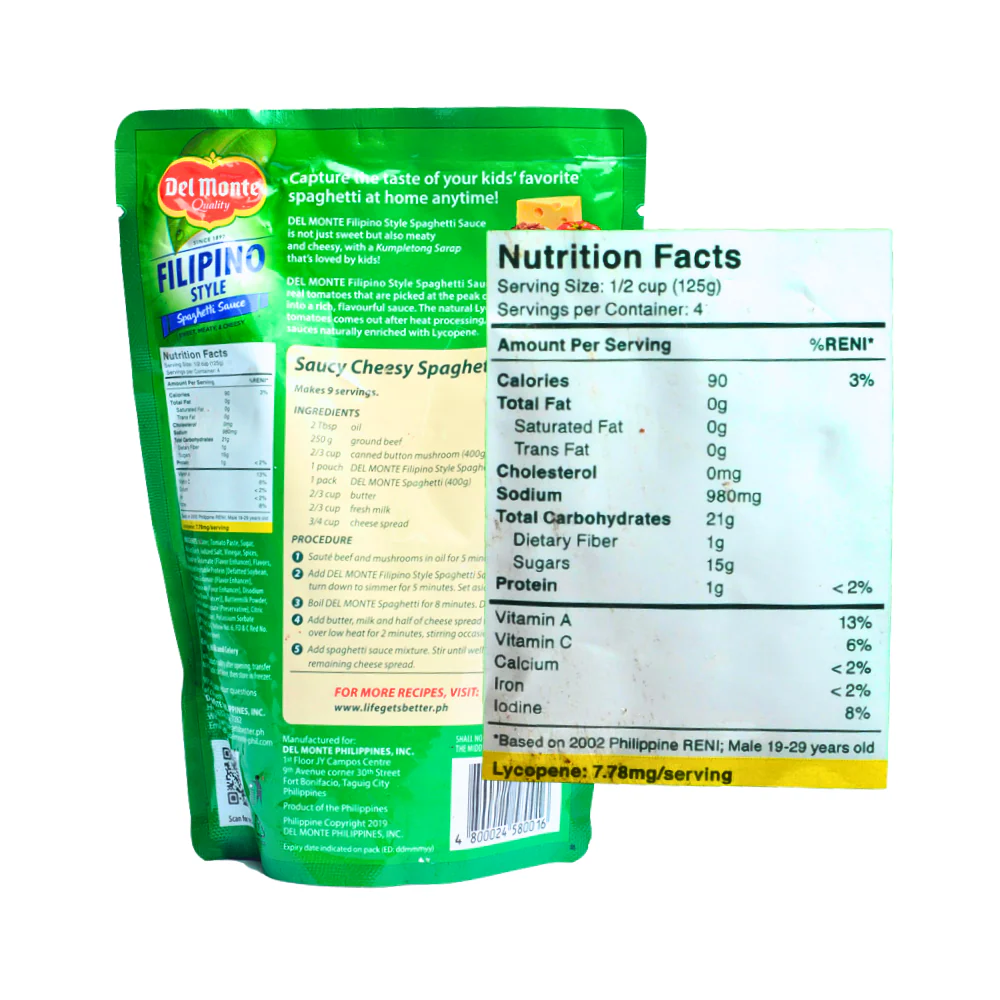 Del Monte Spaghetti Sauce Filipino Style SUP 500g - Image 2