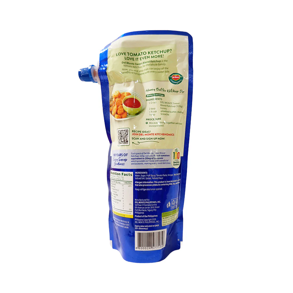 Del Monte Sweet Blend Tomato Ketchup Resealable Cap 320g - Image 2