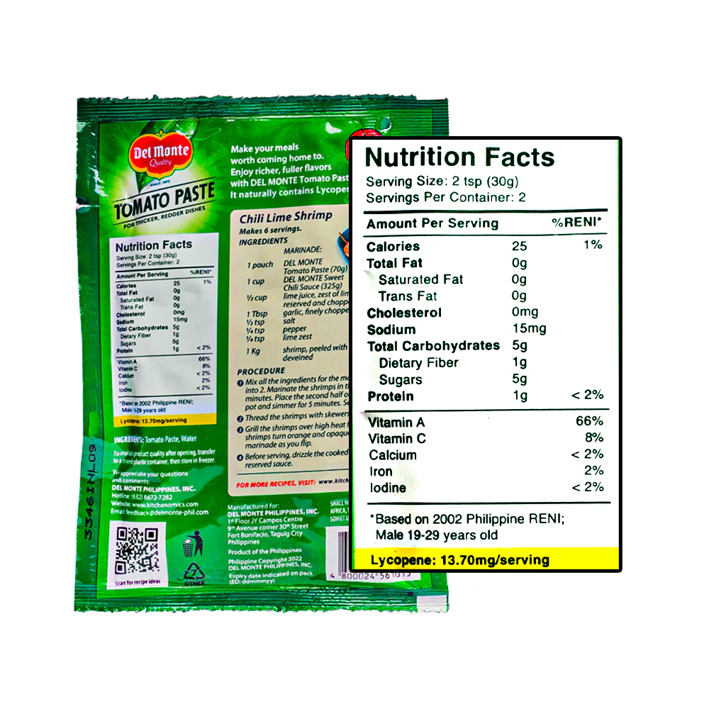Del Monte Tomato Paste 70g - Image 2