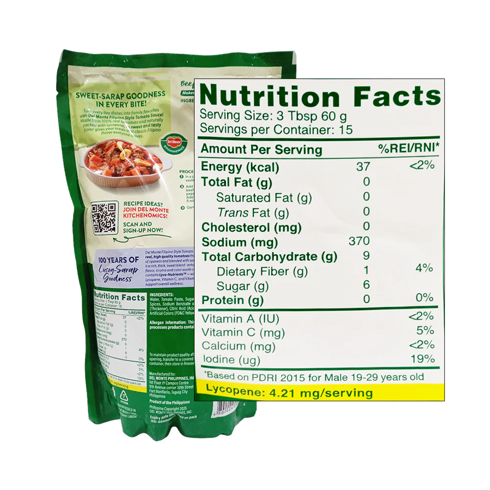 Del Monte Tomato Sauce Filipino Style Sup 1kg - Image 2
