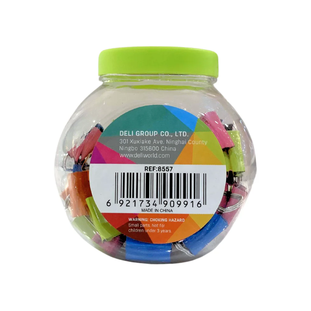 Deli Binder Clips 50's 15mm Colored - Image 2