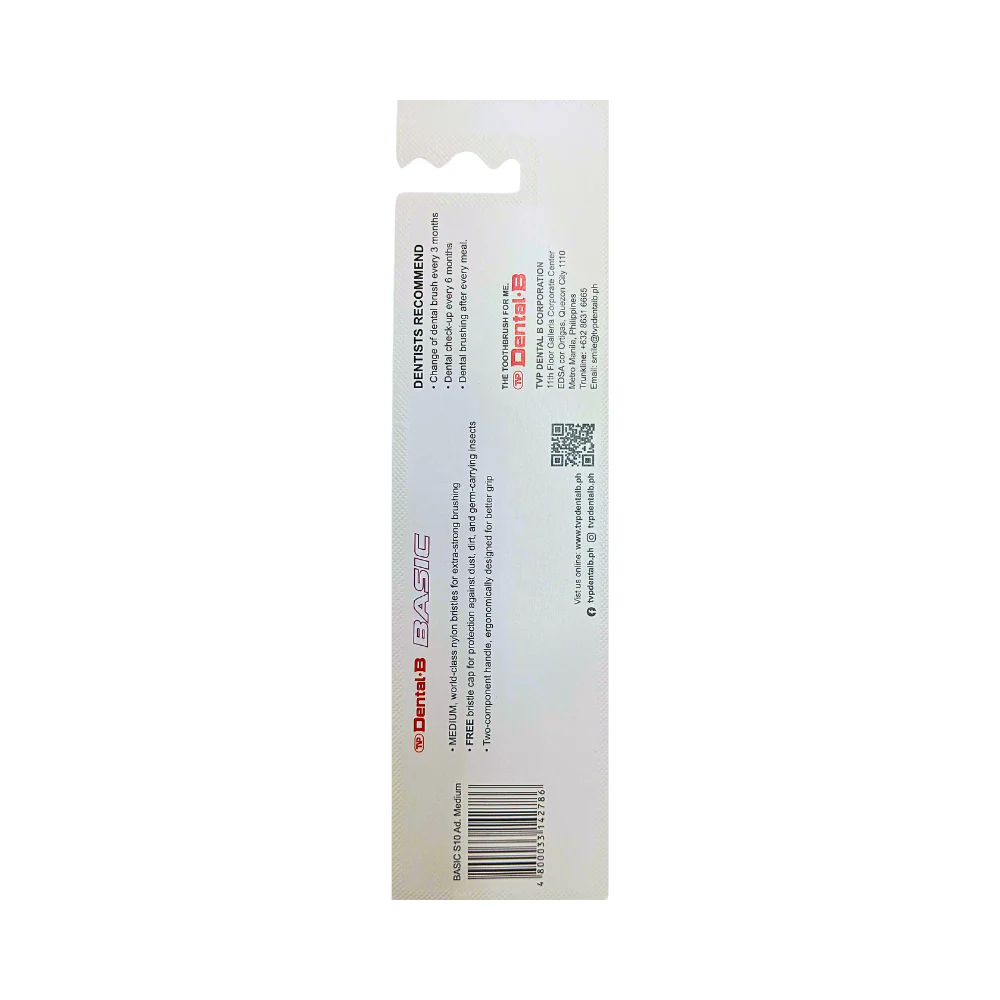 Dental B Basic Toothbrush Sure Adult Medium Toothbrush - Image 2