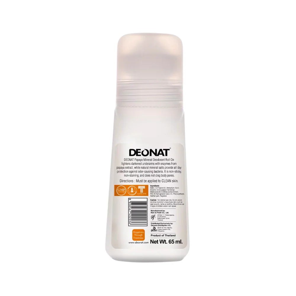 Deonat Deodorant Roll On Papaya Mineral 65ml - Image 3