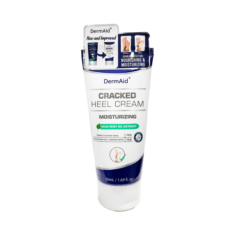 DermAid Cracked Heel Cream Moisturizing Wild Mint Oil Extract 50ml - Image 2