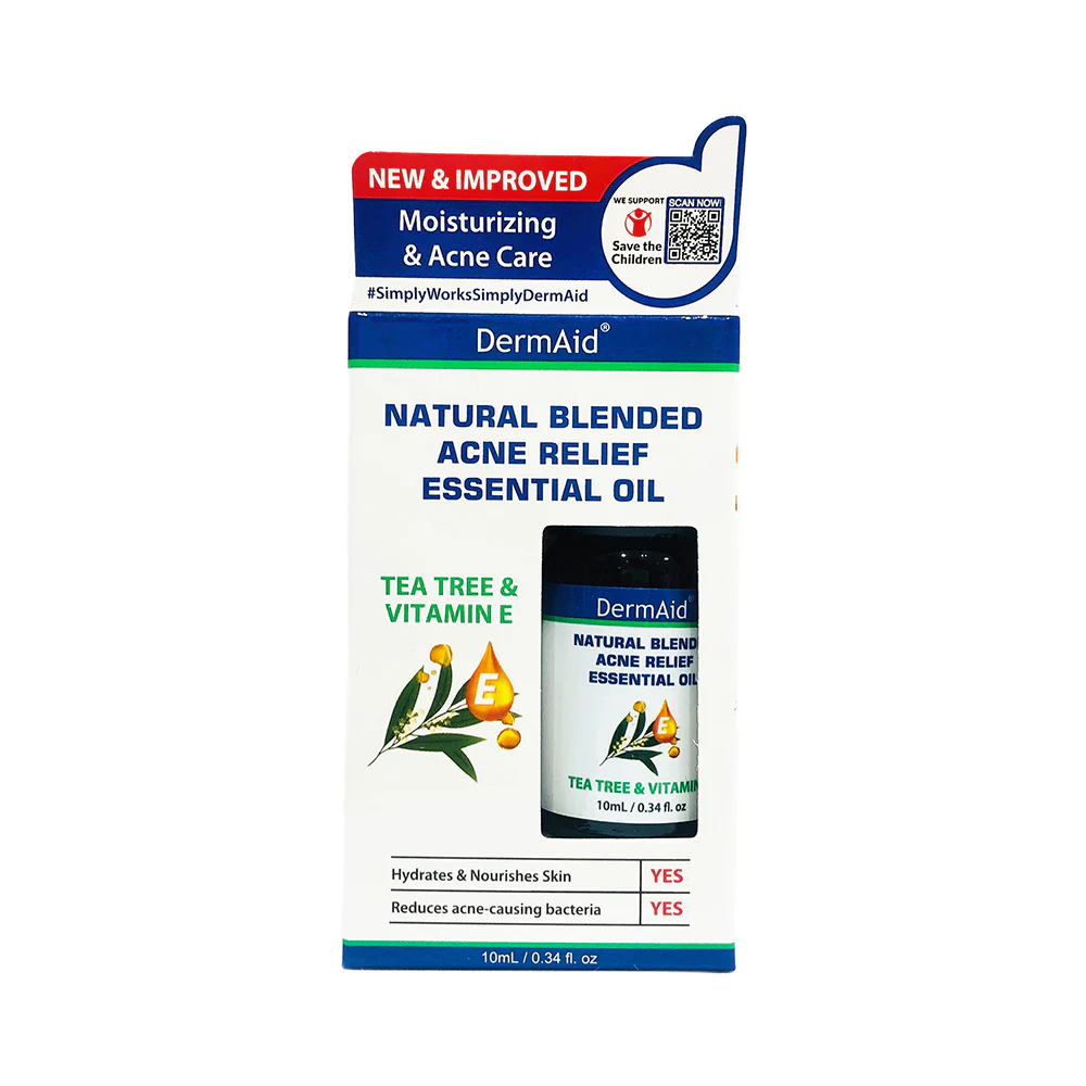 Dermaid Natural Blended Acne Relief Essential Oil Tea Tree and Vitamin E 10ml - Image 2