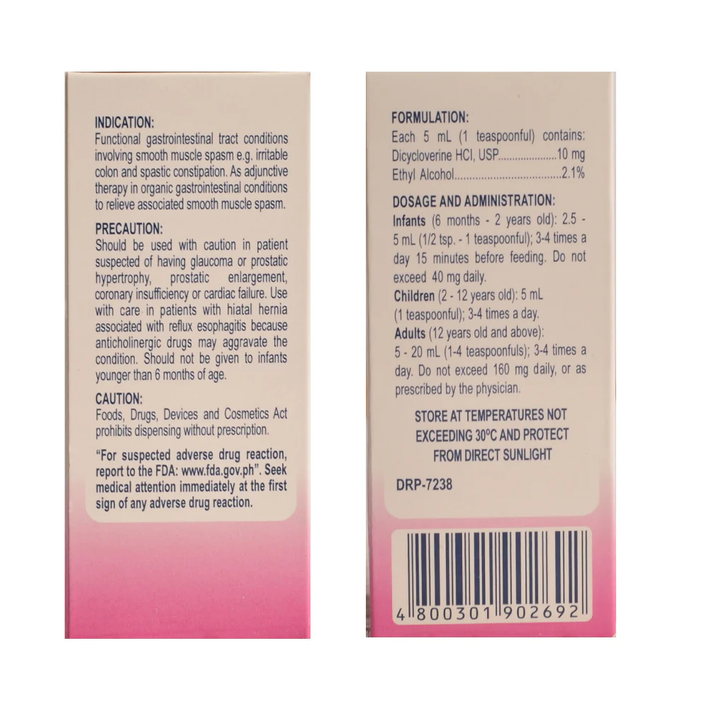 Dicycloverine 10mg/5ml Syrup 60ml - Image 3