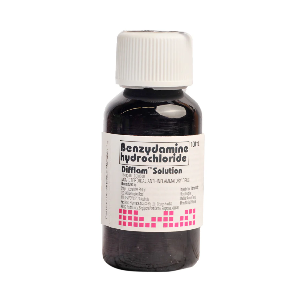 Difflam Benzydamine Hydrochloride 15mg/ml Solution 100ml - Image 2