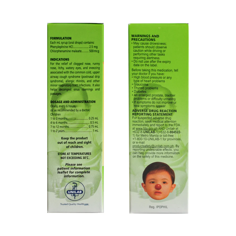 Disudrin 2.5mg/0.5mg/ml Oral Drops 10ml - Image 2