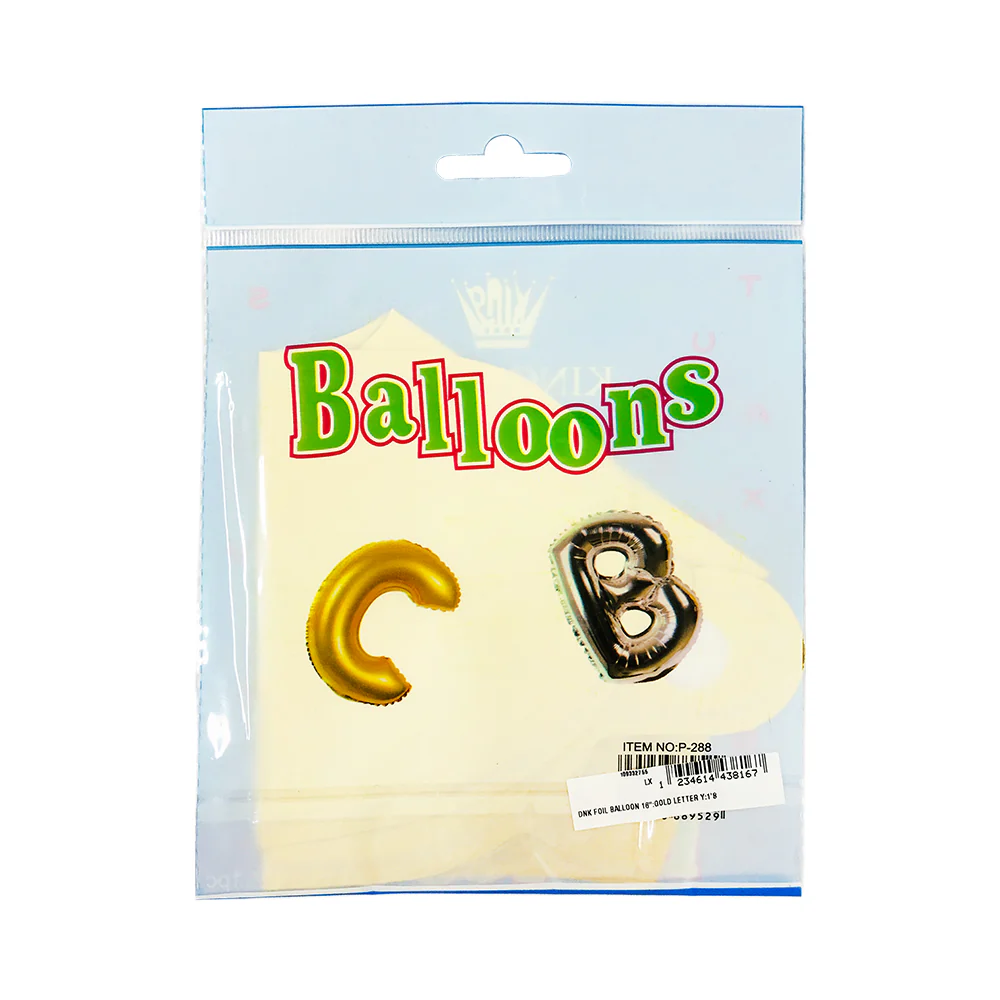 DNK Foil Balloon 16" Gold Letter 1's - Image 7