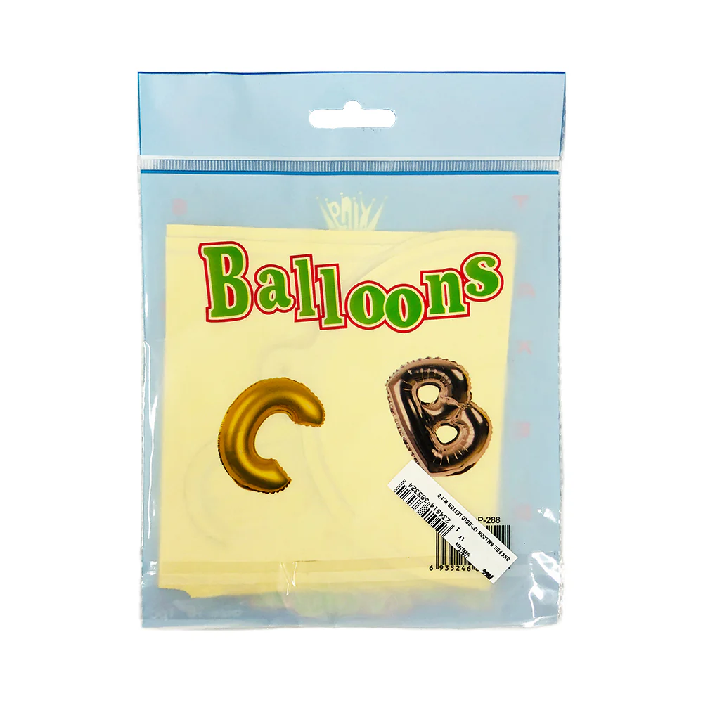 DNK Foil Balloon 16" Gold Letter 1's - Image 9