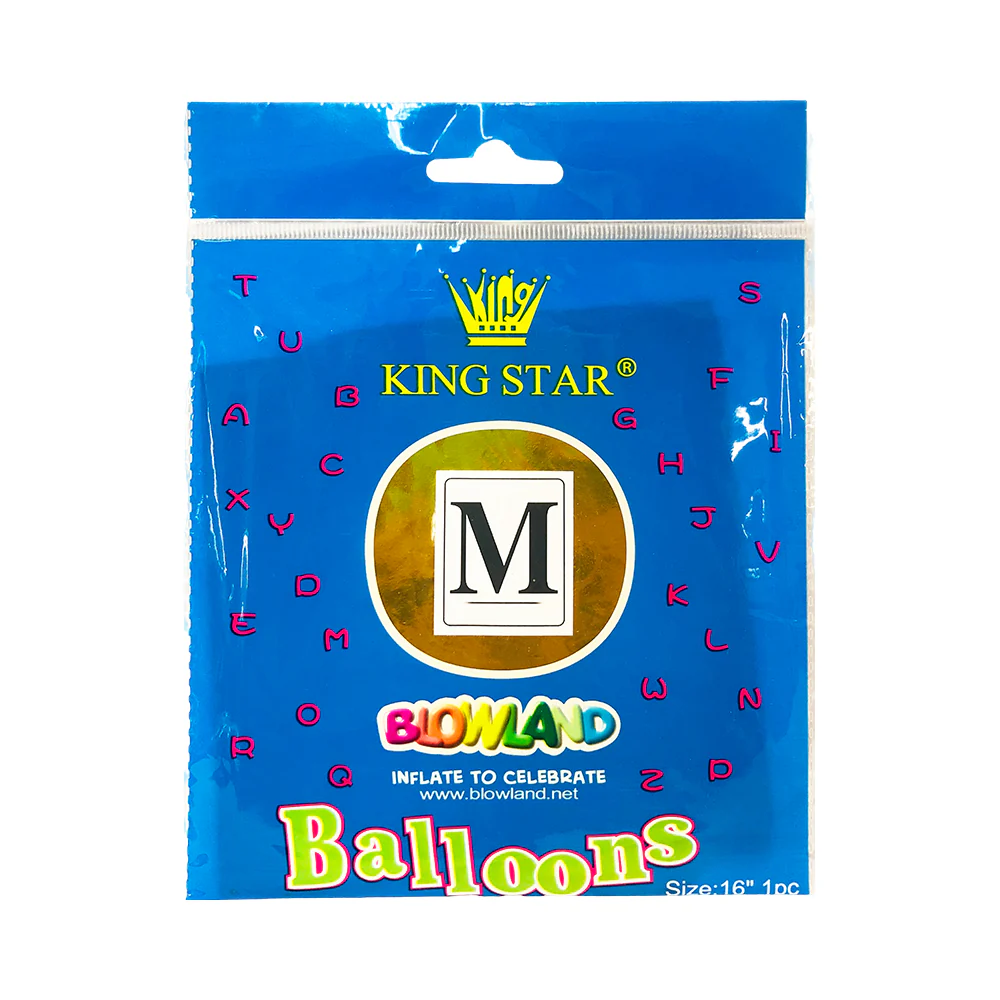 DNK Foil Balloon Gold 16in 1's - Image 5