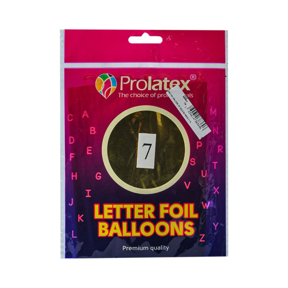 DNK Foil Balloon #7 16in Gold 1's