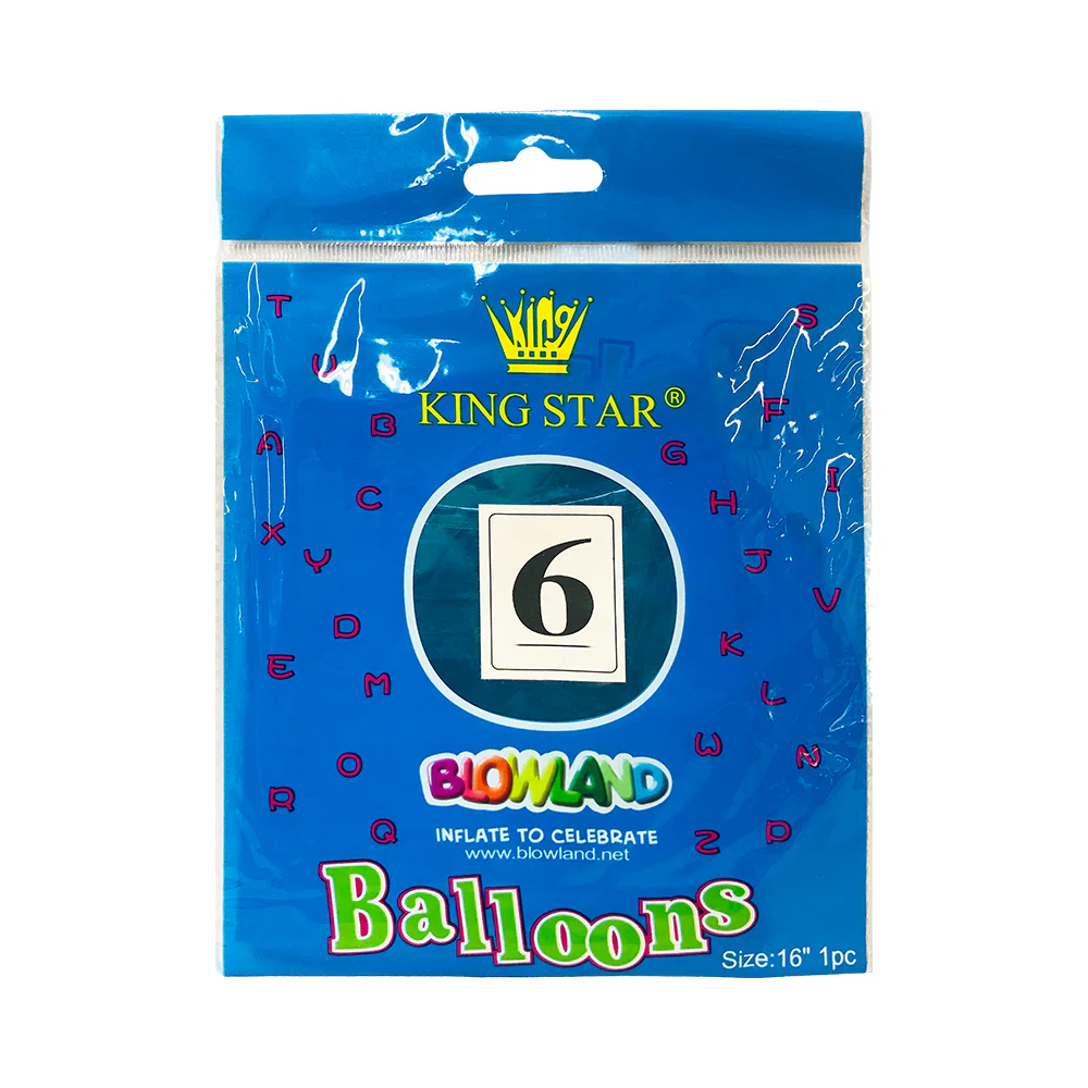 DNK Foil Balloon Plain Blue 16in 1's - Image 5