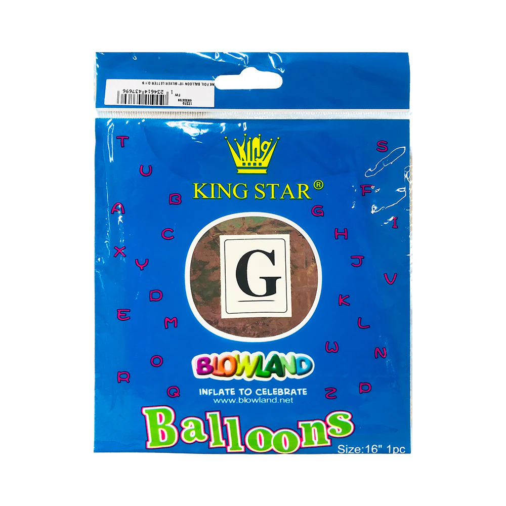 DNK Foil Balloon Silver 16in 1's - Image 3