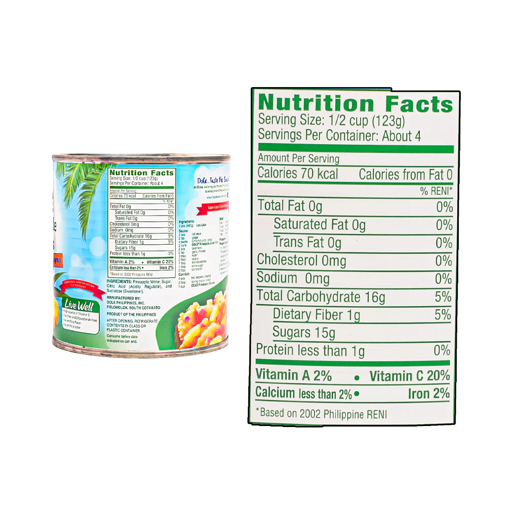 Dole Pineapple Chunks In Extra Light Syrup 432g - Image 3