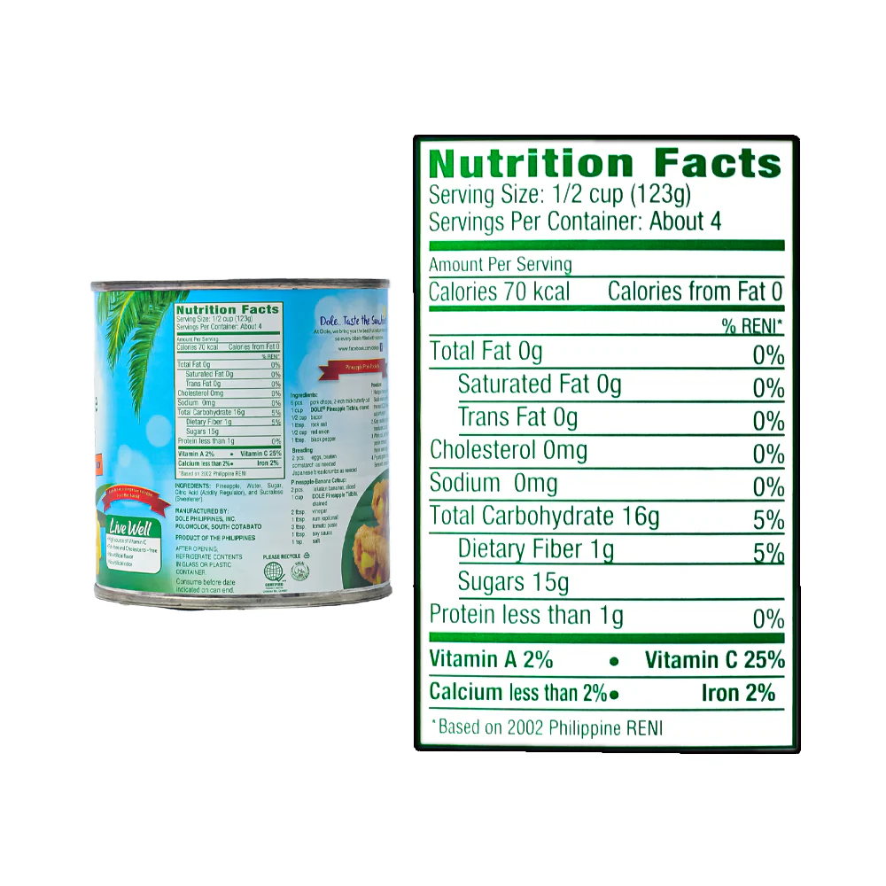 Dole Pineapple Tidbits 432g - Image 3