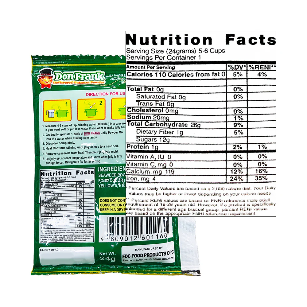Don Frank Gulaman Powder Unflavored 24g - Image 2